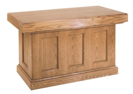 Church Altar Elegant Recessed Panels Enclosed Back 72